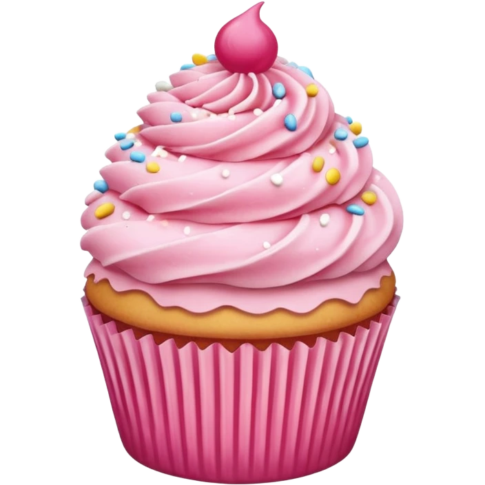 Cupcake with pink icing emoji