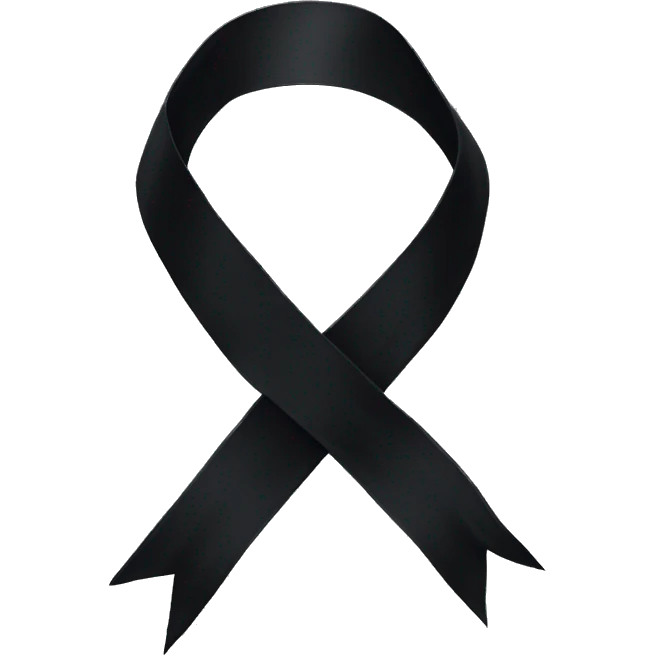 black mourning ribbon emoji
