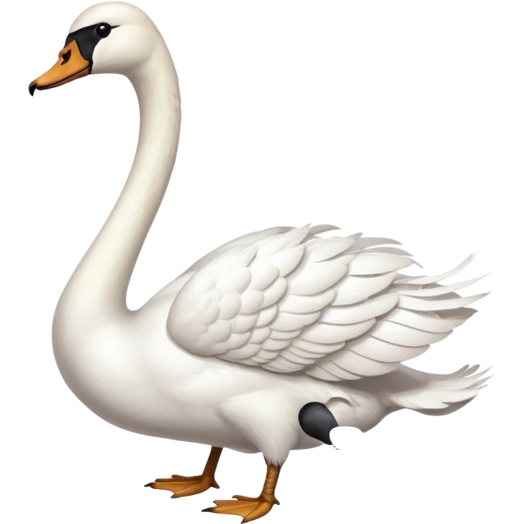 A swan who stand on right see on left emoji