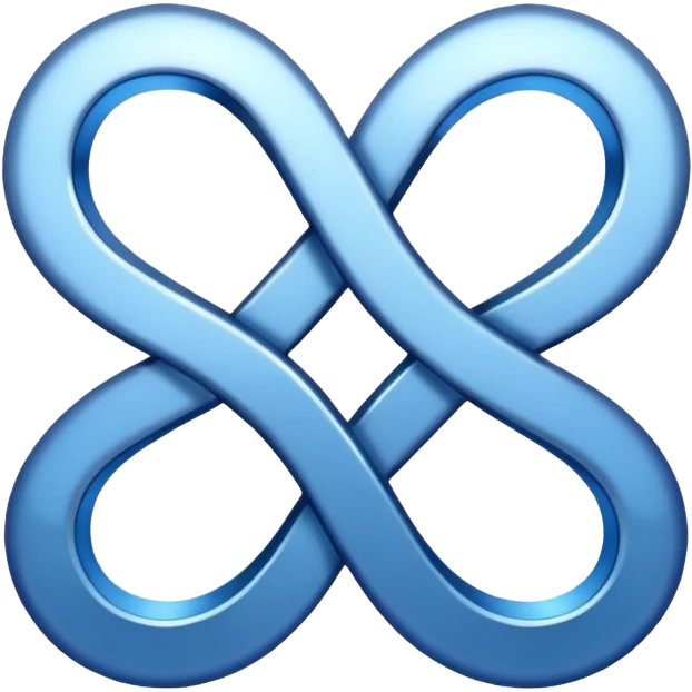Infinity symbol with blue color emoji