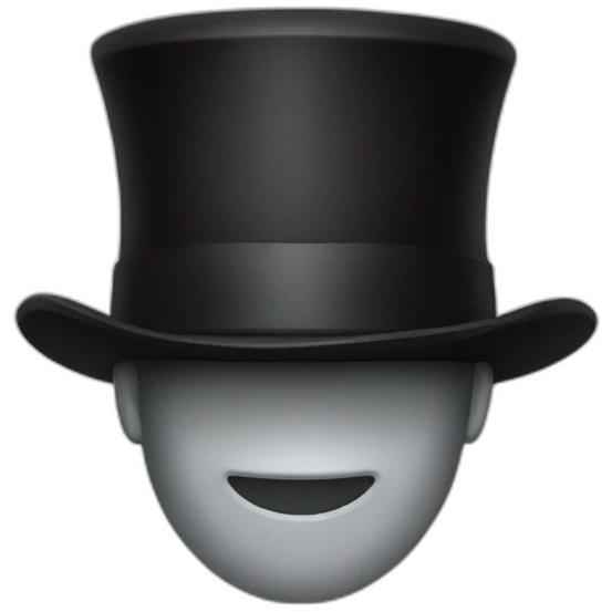 black cylinder hat  emoji