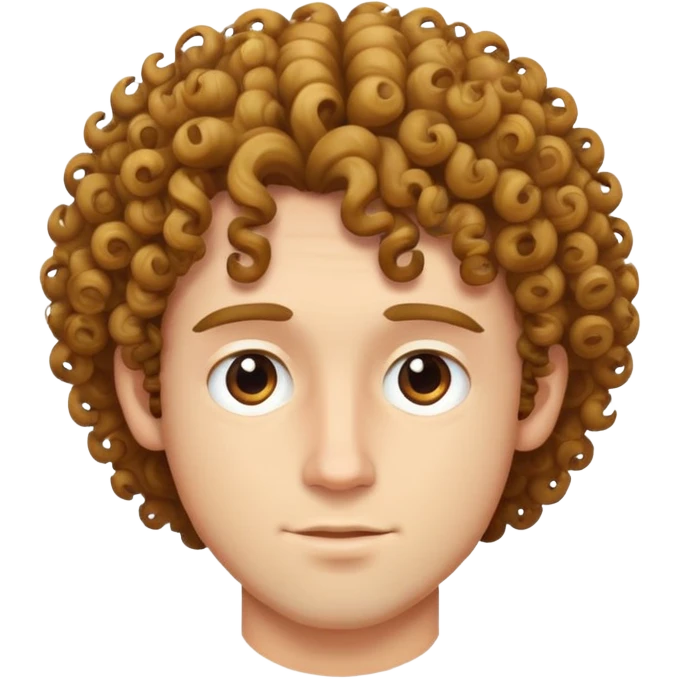 Guy with curly hair side eying  emoji