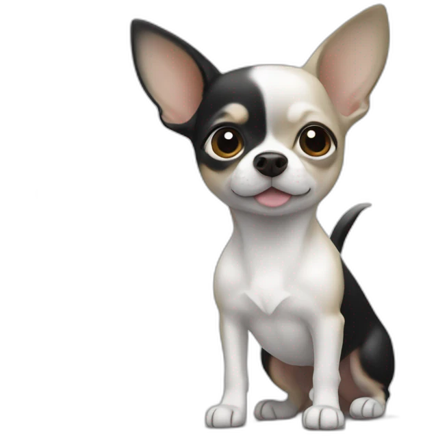 Chihuahua blanc et noir  emoji