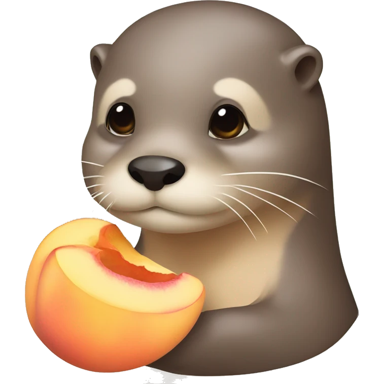 otter with peach emoji