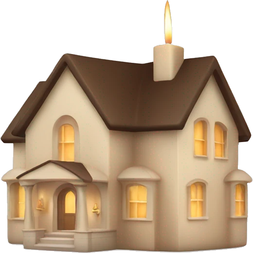 Beige luxurious home candle emoji