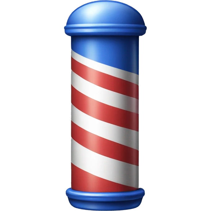 barbershop pole with red white and blue stripes emoji