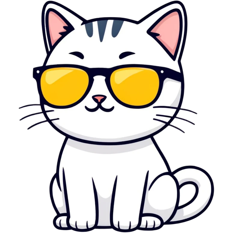 Cat with sunglasses emoji