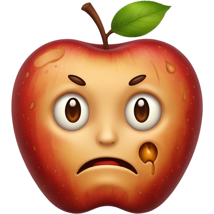 Spoiled apple without face emoji