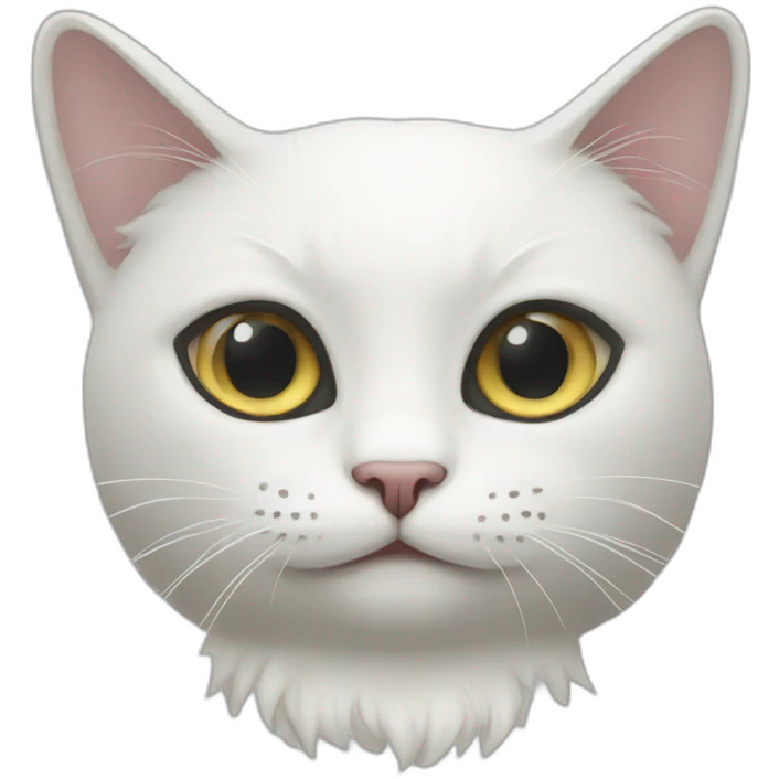 White creepy cat emoji