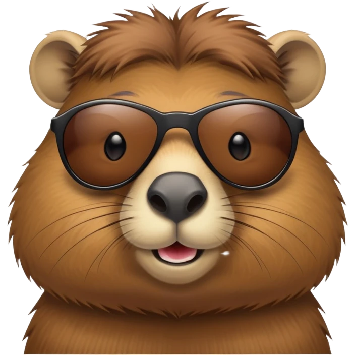 cool capybara wearing sunglasses emoji