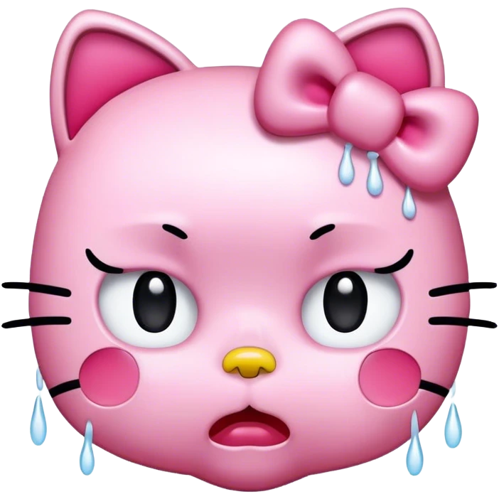 hello kitty crying emoji