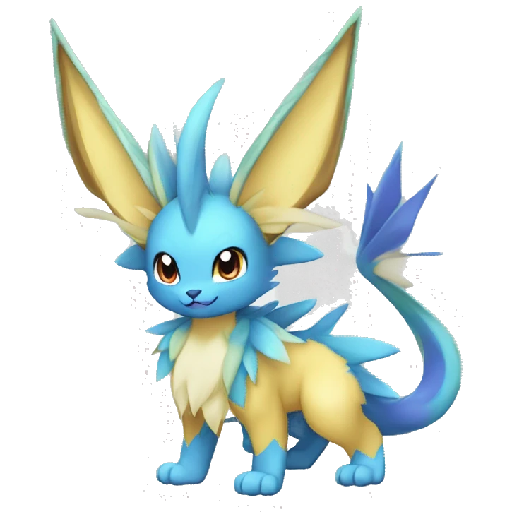 Shiny-Eeveelution-Cute-Fakemon-Dragon-Pokémon-fusion full body emoji