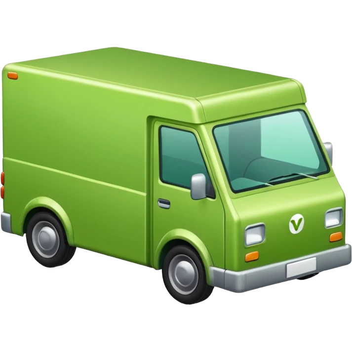 make delivery car in light Green color  emoji