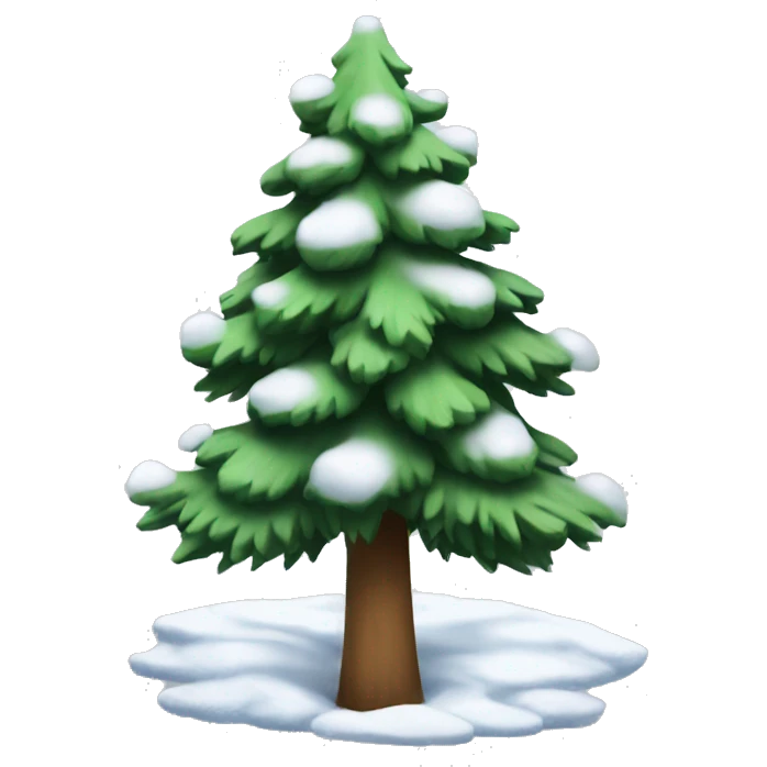 snowy pine tree emoji