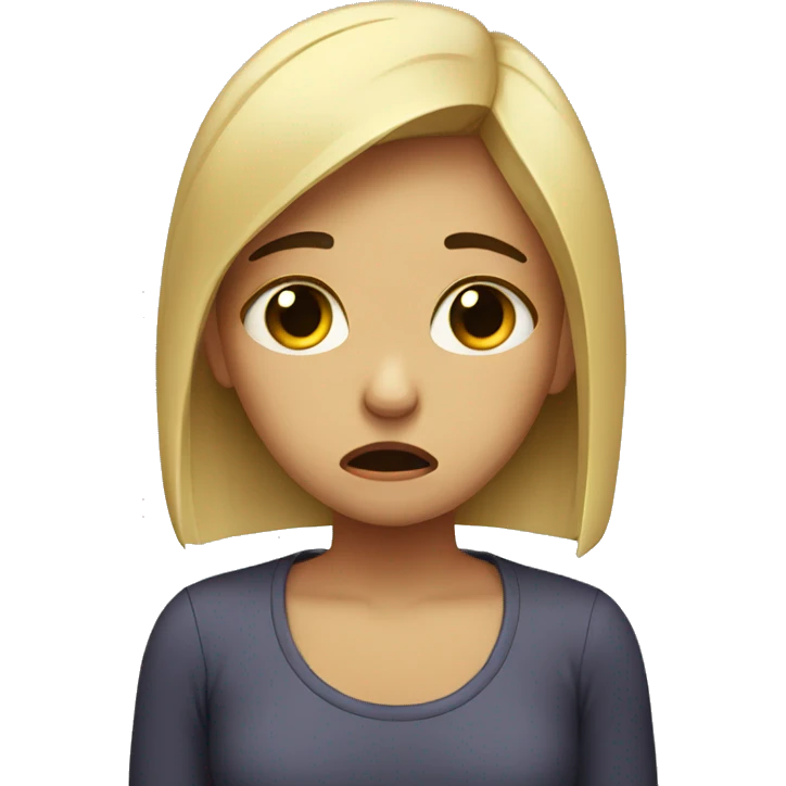 sad girl crying emoji
