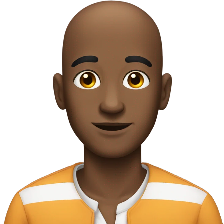 Black bald guy  emoji