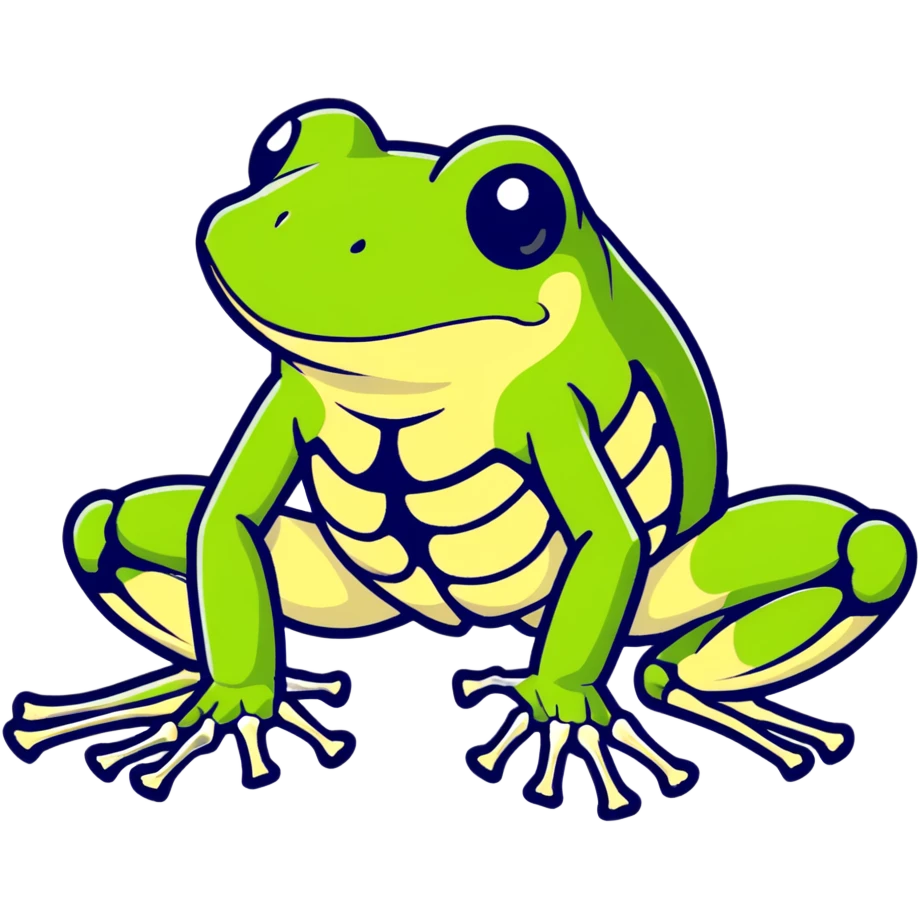 Frog skeleton emoji