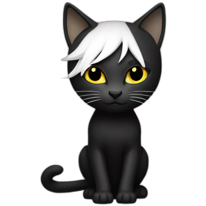 Chat noir et blanc emoji