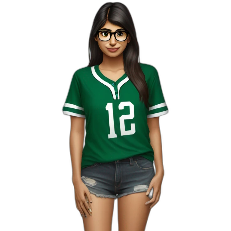 Mia Khalifa slytherin baseball tshirt emoji