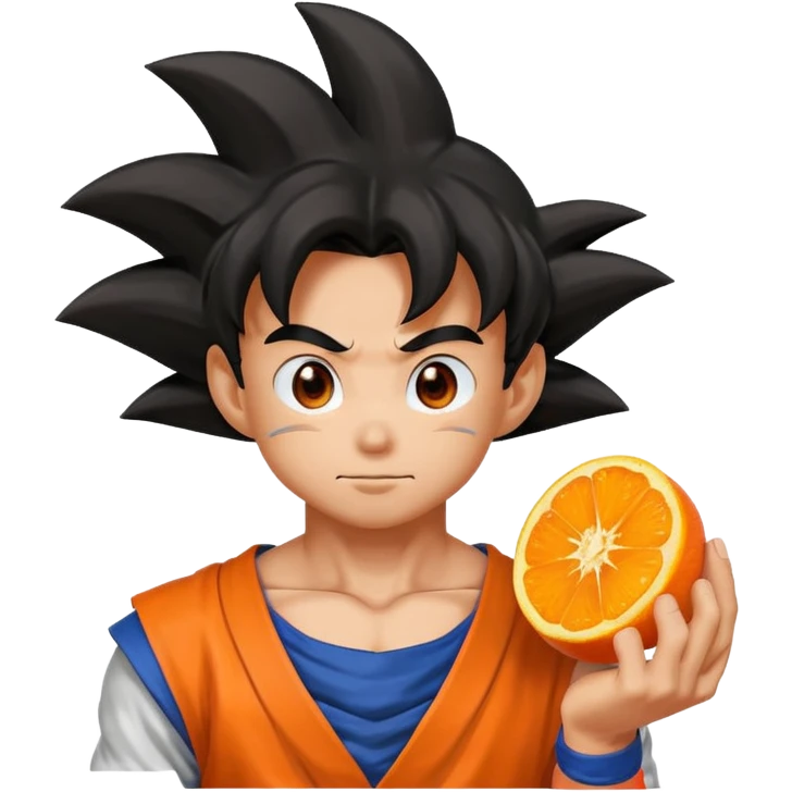 combine a fruit and goku emoji