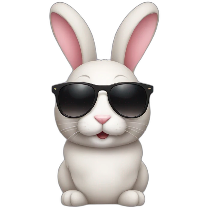 Bunny with sunglasses emoji