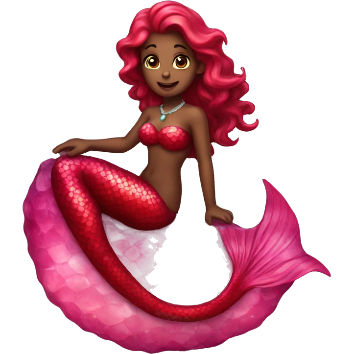 Mermaid made of rubies emoji