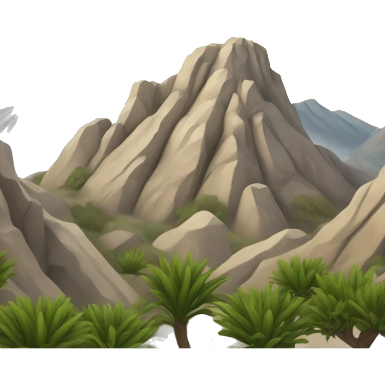 chaparral biome mountain vector emoji