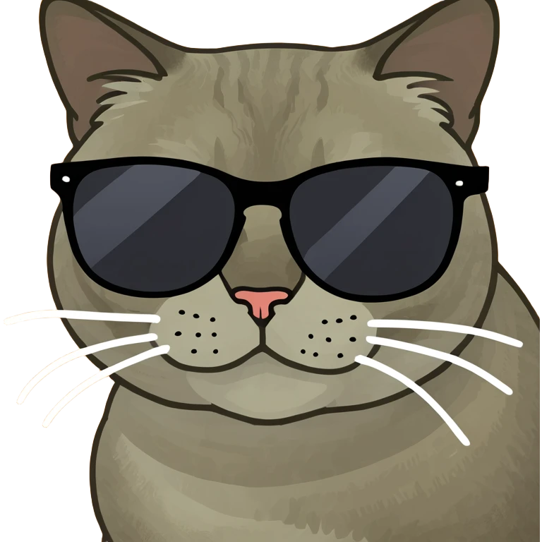 Cat with sunglasses emoji