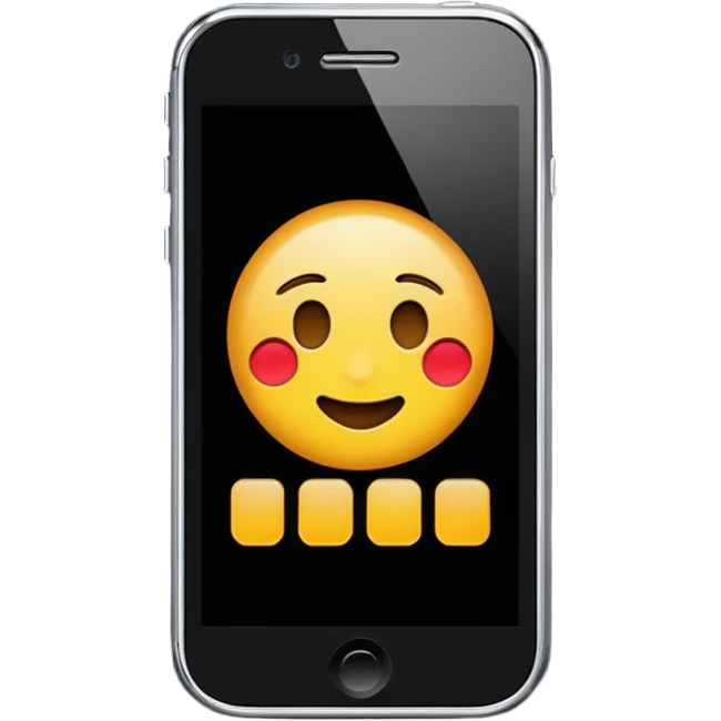 Generate a realistic emoji of an phone using artificial intelligence emoji
