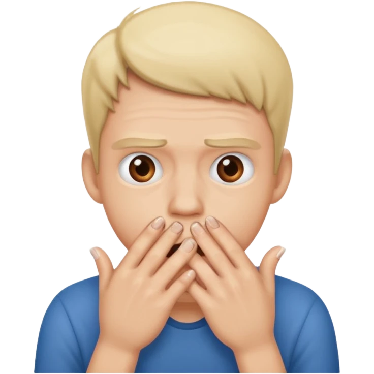 nervously bitting finger nails emoji