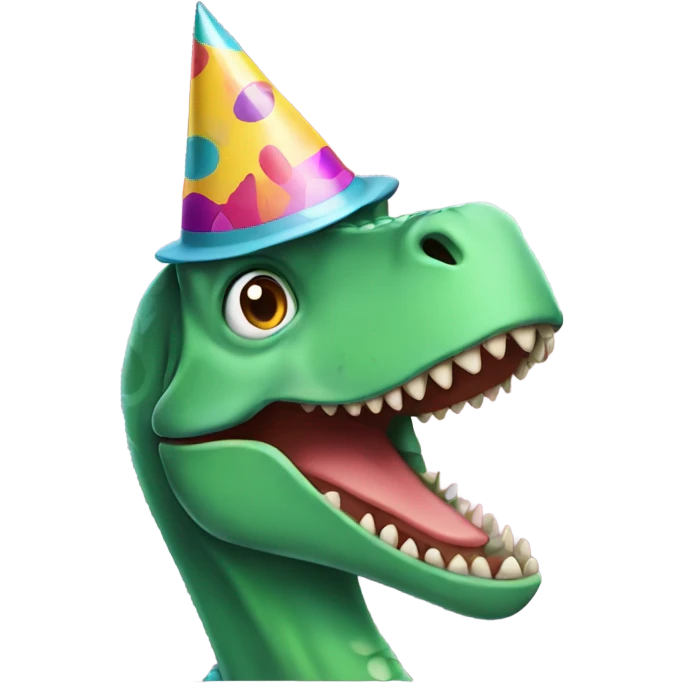 dinosaur wearing a party hat  emoji