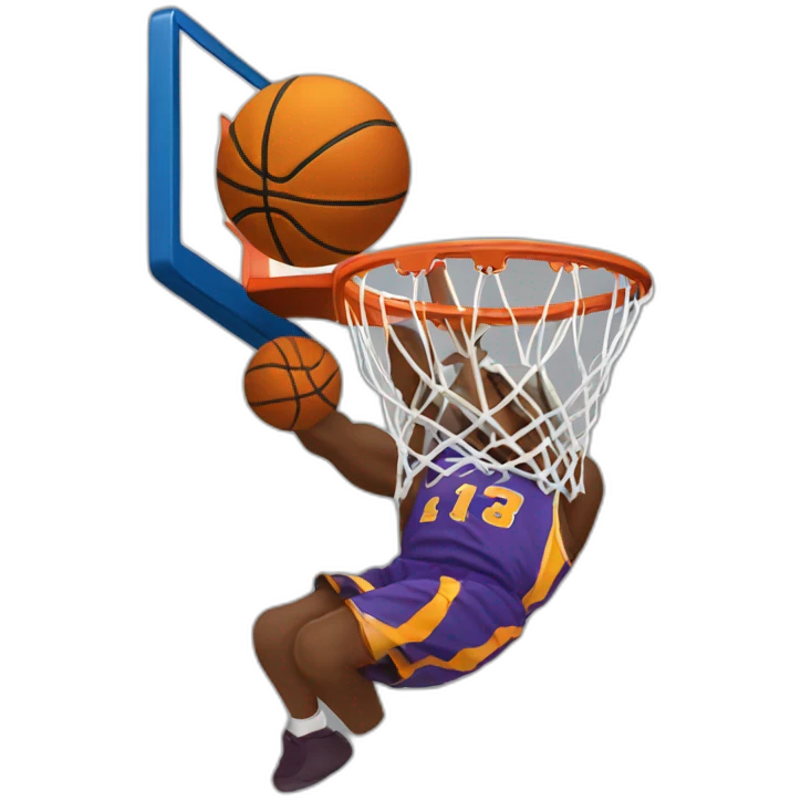Dunking basketball emoji