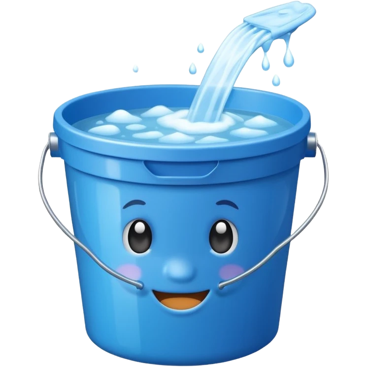 Bucket and cleaning product emoji