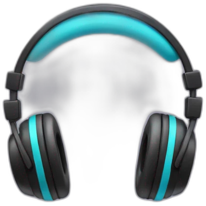 Headphones with bow emoji