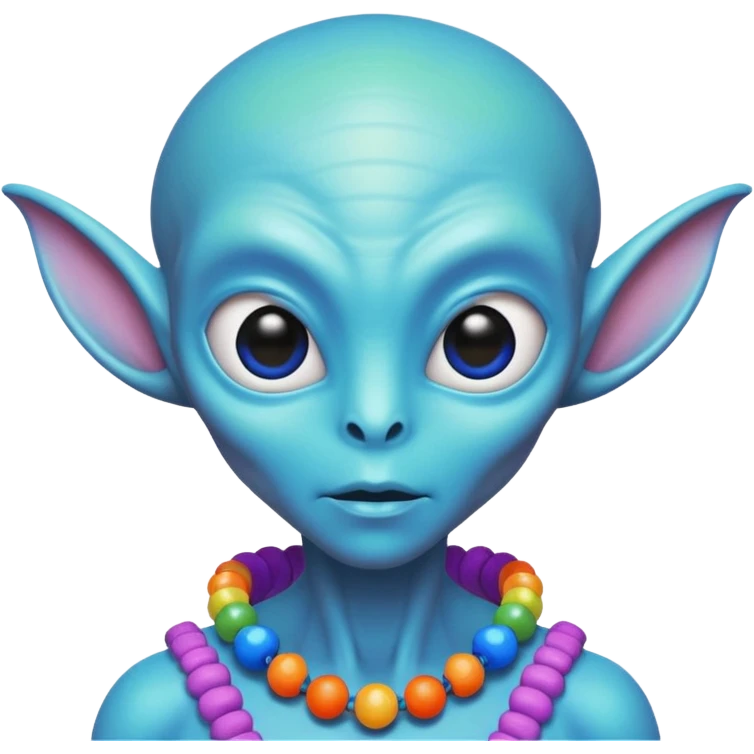 alien living in desert, colorful, accessories, just face  emoji