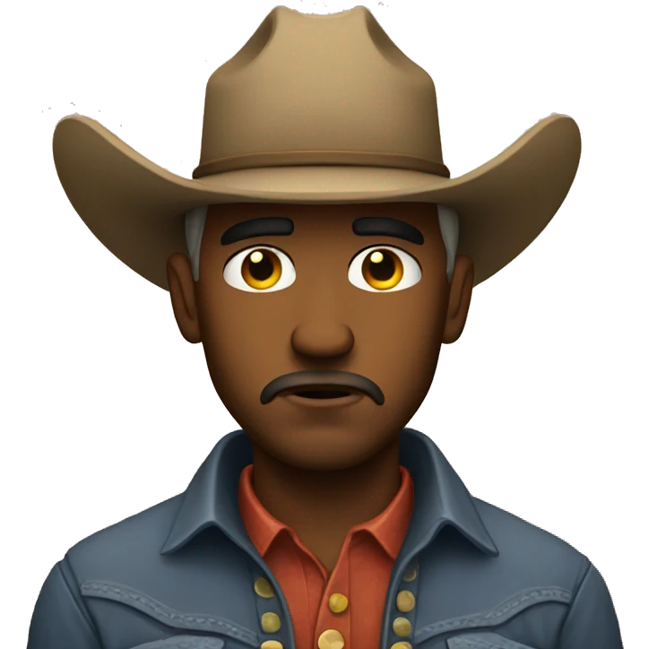 sad cowboy emoji