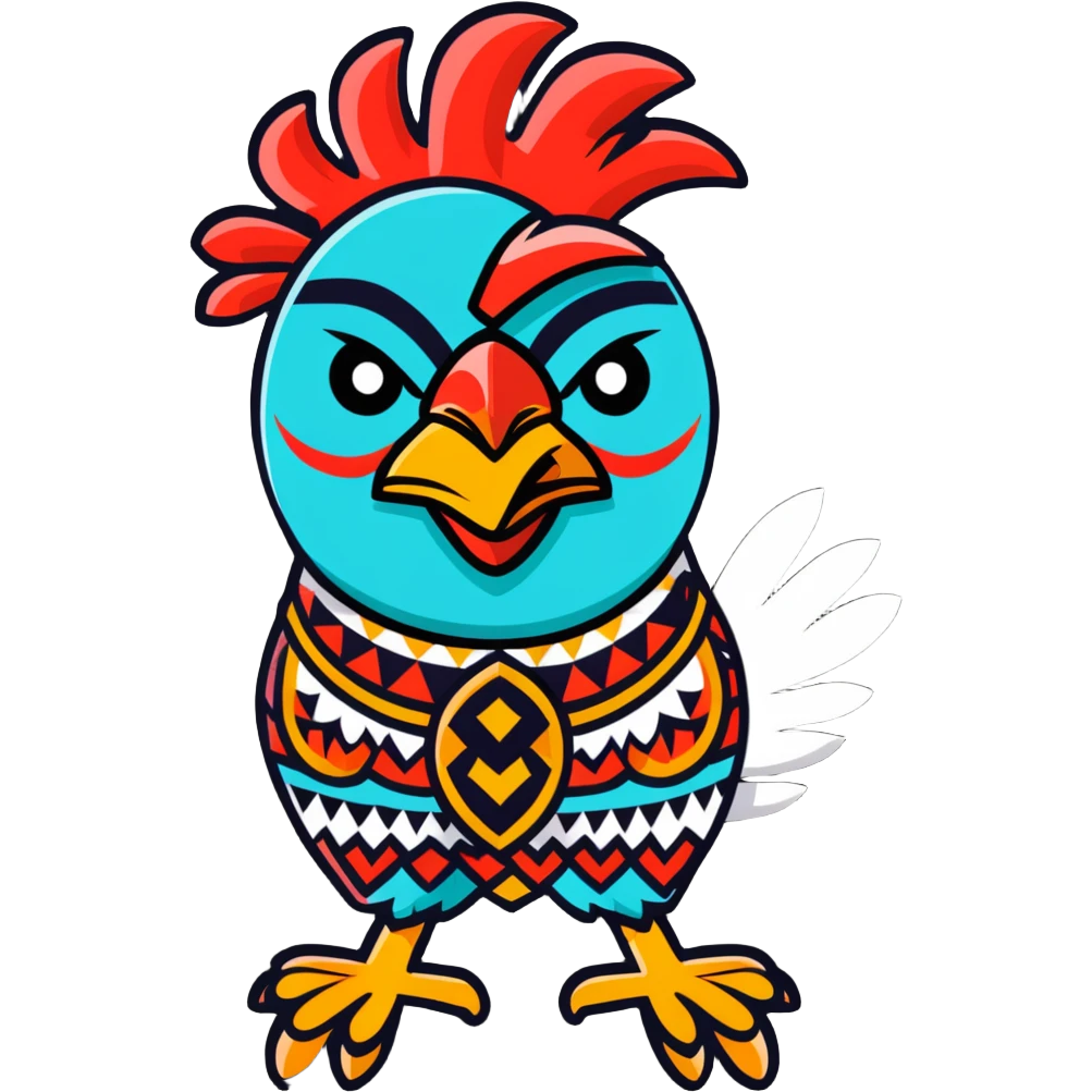 rooster shaman emoji
