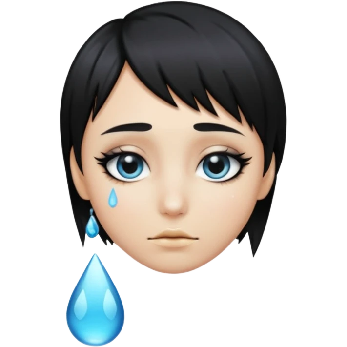 teardrop with emo style emoji