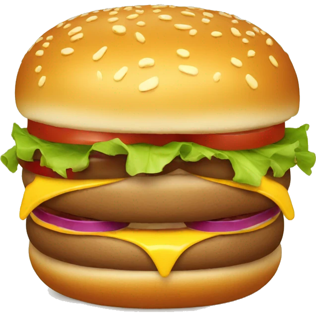 cute hambuger with eyes and mouth emoji