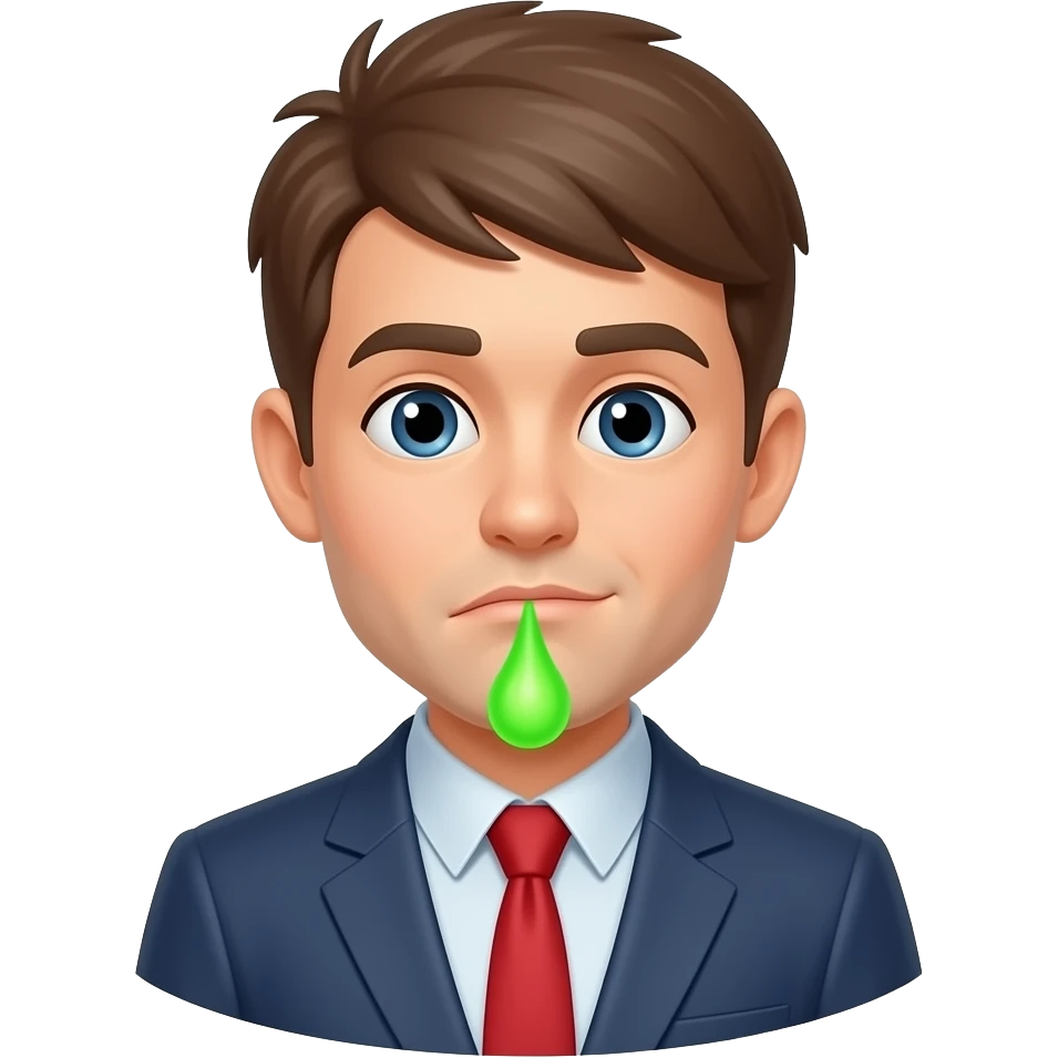 Guy farting green gas out of his butt emoji