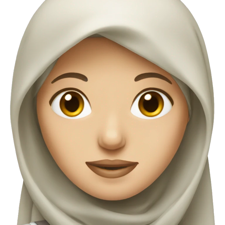 White woman with hijab emoji