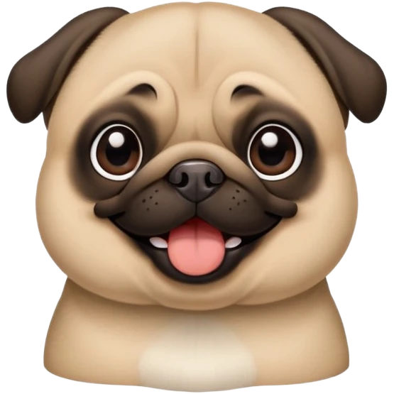 Pug with black Mickey Mouse ears emoji