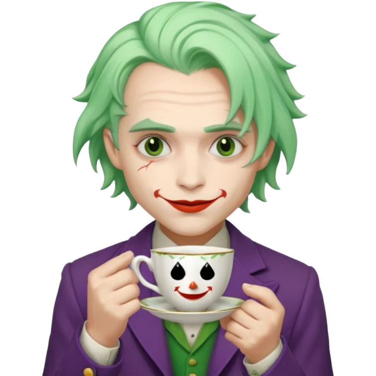 joker holding tea cup emoji