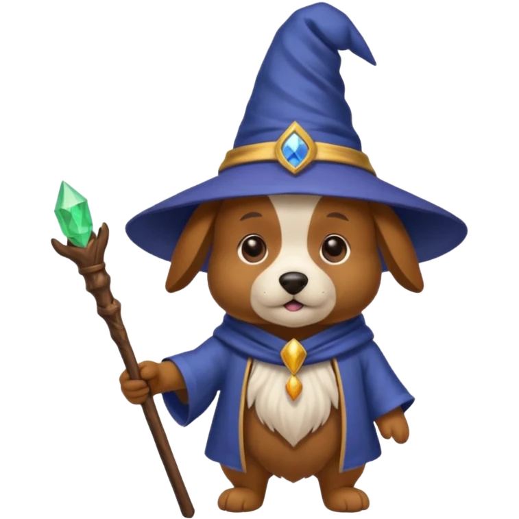 Dog wizard emoji