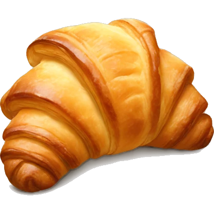 a realistic croissant emoji