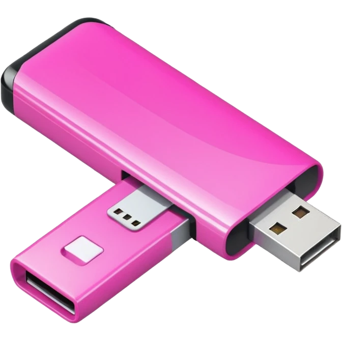 pink falshdrive with a folder emoji