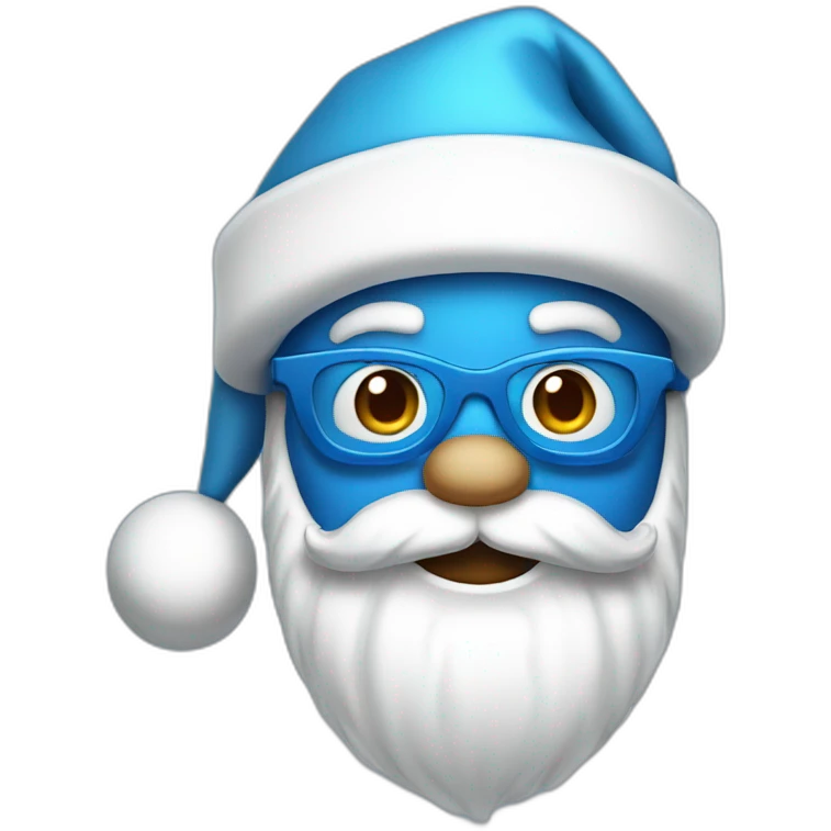 cool blue santa claus emoji