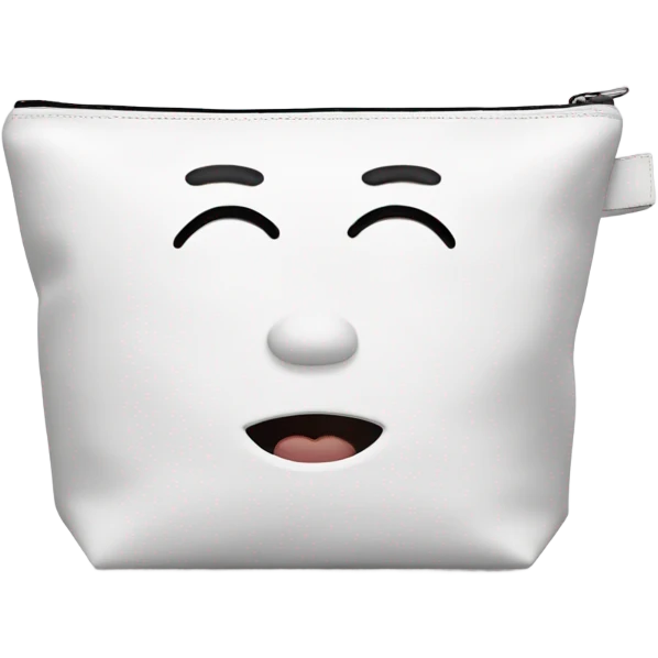 White makeup bag emoji