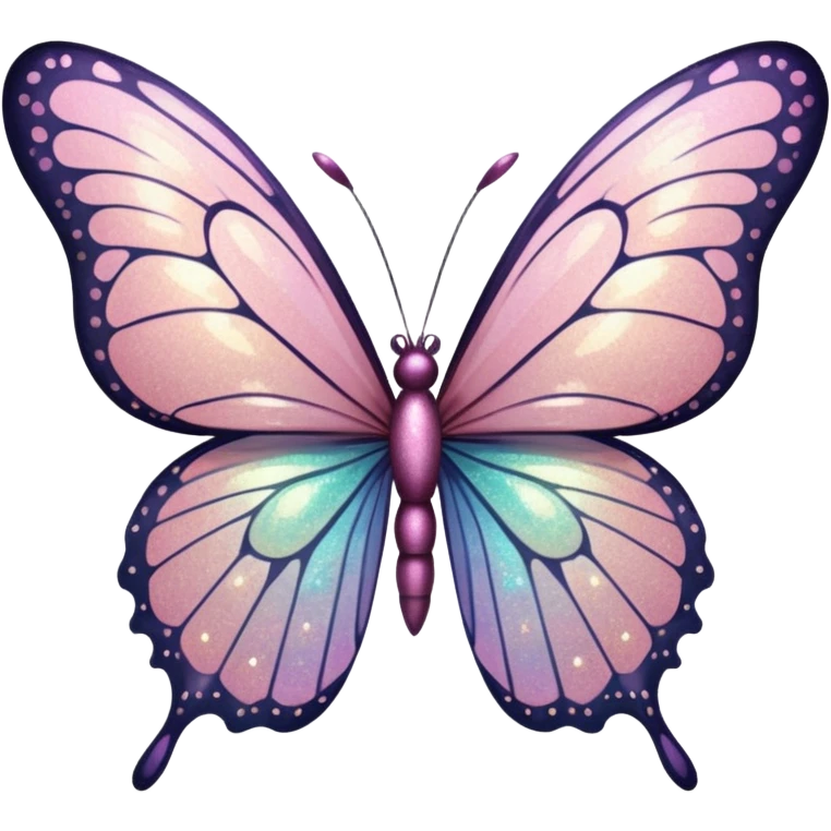 Light pink glitter butterfly emoji emoji