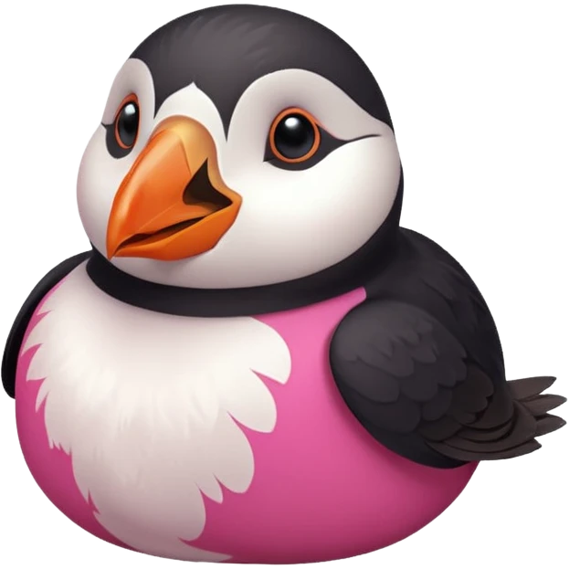 pink puffin blow steam emoji